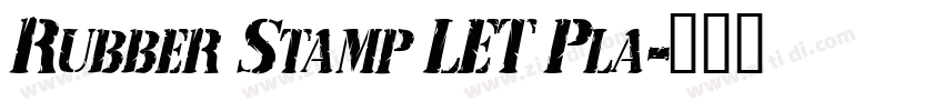 Rubber Stamp LET Pla字体转换
